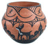 Hand Crafted Dragonfly And Deer Zuni Pottery By Artist Darla Westika RX117973